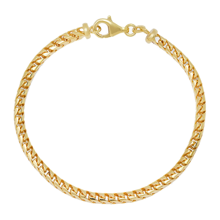 3.5MM Solid Plain Franco Bracelet — yellow gold