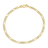 3MM Solid Figaro Bracelet — yellow gold
