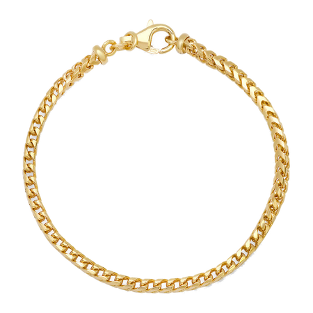 3MM Solid Plain Franco Bracelet — yellow gold