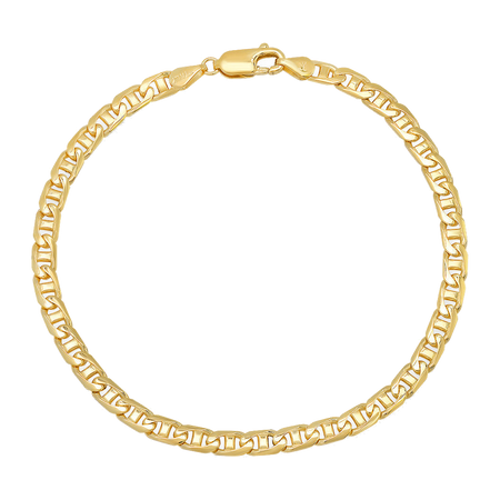 4.5MM Solid Yacht Link Bracelet — yellow gold