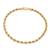 4MM Solid Diamond-Cut Rope Bracelet — yellow gold