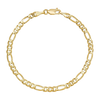 4MM Solid Figaro Bracelet — yellow gold