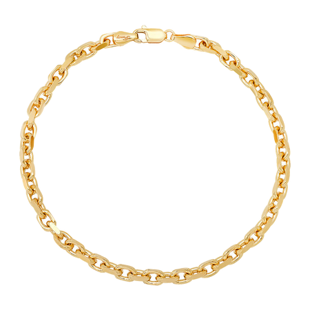 4MM Solid Heavy Link Bracelet — yellow gold