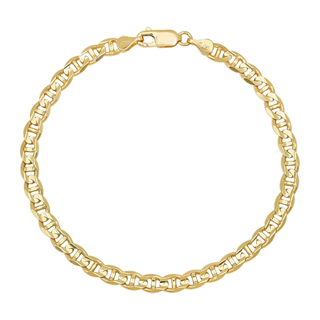 4MM Solid Mariner Bracelet — yellow gold