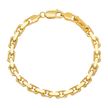 5MM Solid Heavy Link Bracelet — yellow gold