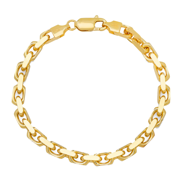 5MM Solid Heavy Link Bracelet — yellow gold