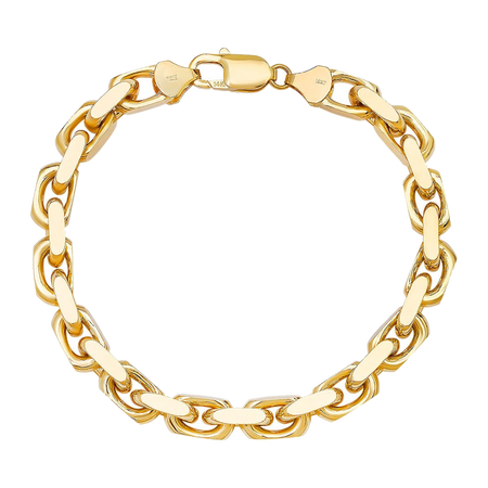 6.5MM Solid Heavy Link Bracelet — yellow gold