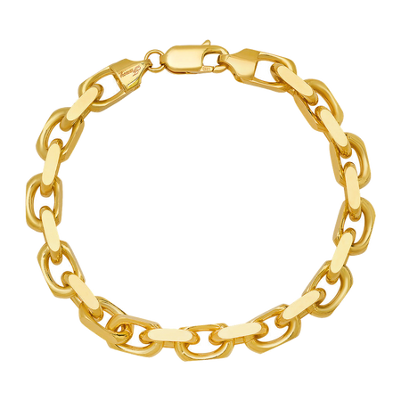 6MM Solid Heavy Link Bracelet — yellow gold