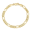 7.5MM Solid Figaro Bracelet — yellow gold
