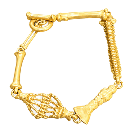 Skeleton Bones Bracelet — yellow gold
