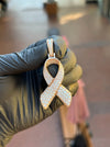 Cancer Ribbon Diamond Pendant