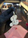 Cursive "L" Diamond Pendant alternate view