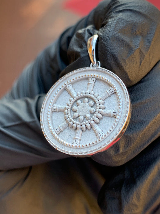 Dharma Wheel Circular Pendant alternate view