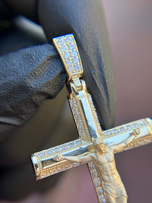 Diamond Detailed Crucifix Pendant alternate view