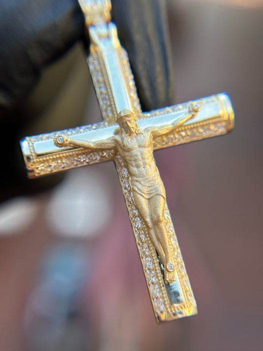 Diamond Detailed Crucifix Pendant alternate view