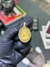 Double-Sided Jesus & Virgin Mary Diamond Oval Pendant alternate view