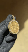 Double-Sided Musa of Mali and Ethiopian Lion of Judah Diamond Circular Pendant alternate view