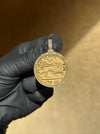 Double-Sided Musa of Mali and Ethiopian Lion of Judah Diamond Circular Pendant alternate view