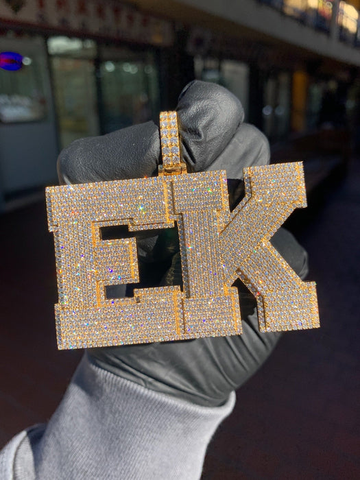 "EK" Diamond Pendant