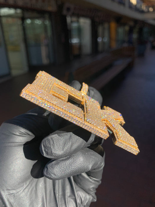 "EK" Diamond Pendant alternate view