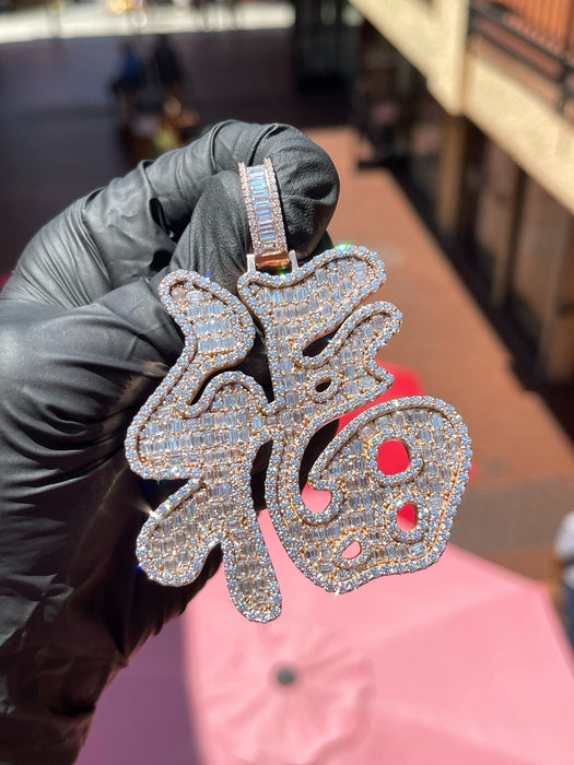Fu (Lucky) Diamond Pendant