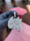 "GG" Diamond Pendant alternate view