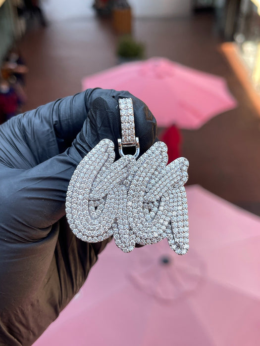 "GG" Diamond Pendant alternate view