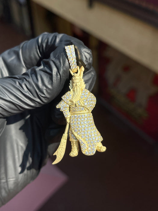 God of War (Guan Gong) Partial Diamond Pendant