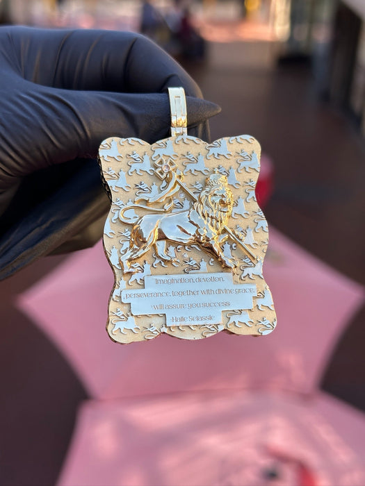 Haile Selassie Diamond Portrait Pendant alternate view