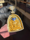 Happy Buddha with a Bandana Arch Frame Diamond Pendant