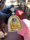 Happy Buddha with a Bandana Arch Frame Diamond Pendant alternate view