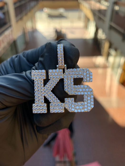 "KS" Diamond Pendant
