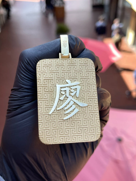 Lady Buddha (Guan Yin) Diamond Framed Pendant alternate view