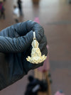 Lady Buddha (Guan Yin) Partial Diamond Pendant alternate view
