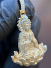 Lady Buddha (Guan Yin) Partial Diamond Pendant alternate view