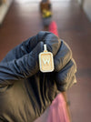 Mini Rectangular "W" Diamond Frame Pendant