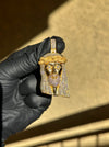 Partially Iced Diamond Jesus Pendant