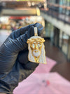 Partially Iced Diamond Jesus Pendant alternate view