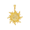 Diamond-Cut Sun Pendant — yellow gold