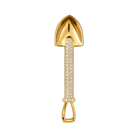 Diamond Shovel Pendant — yellow gold