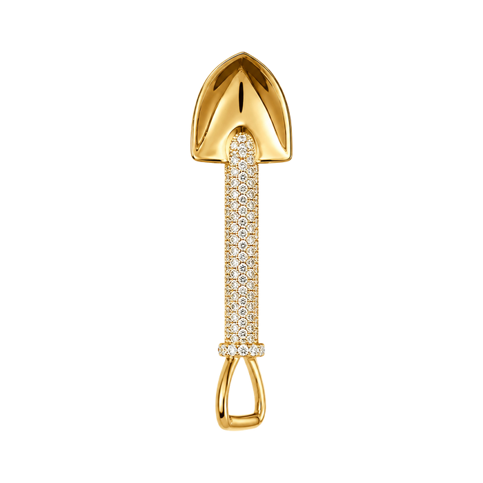 Diamond Shovel Pendant — yellow gold
