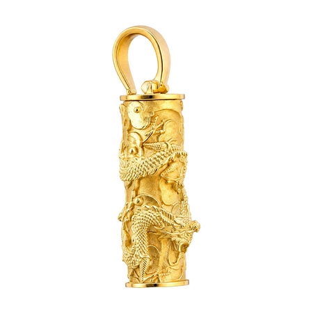 Dragon Spoon Pendant — yellow gold