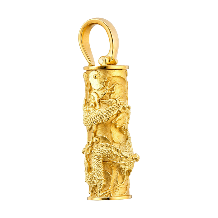 Dragon Spoon Pendant — yellow gold