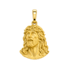 Mini Jesus Face Pendant — yellow gold