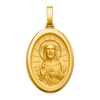 Jesus Sacred Heart Oval Pendant — yellow gold