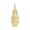 Lady Buddha (Guan Yin) Diamond Pendant — yellow gold