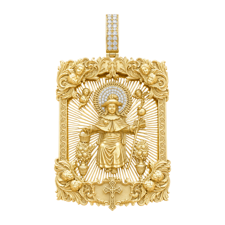 Museum-Level Holy Infant of Atocha Diamond Pendant — yellow gold
