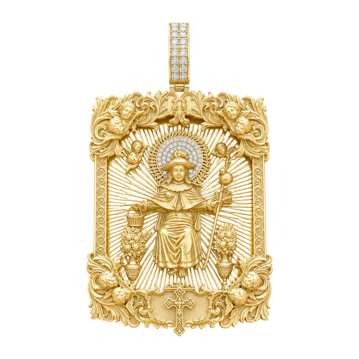 Museum-Level Holy Infant of Atocha Diamond Pendant — yellow gold