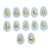 Natural Jade with 24K Zodiac Animal Inlay Pendants — yellow gold
