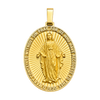 Oval Virgin Mary Pendant — yellow gold